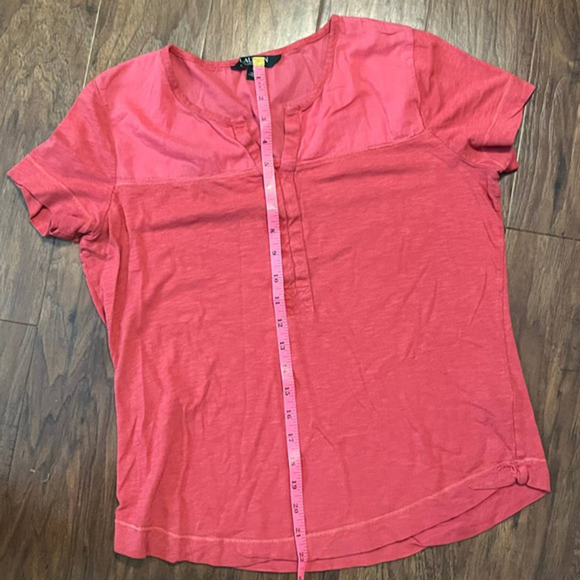 Lauren Ralph Lauren Pink/Coral‎ Colored Blouse Size Medium - Picture 6 of 7